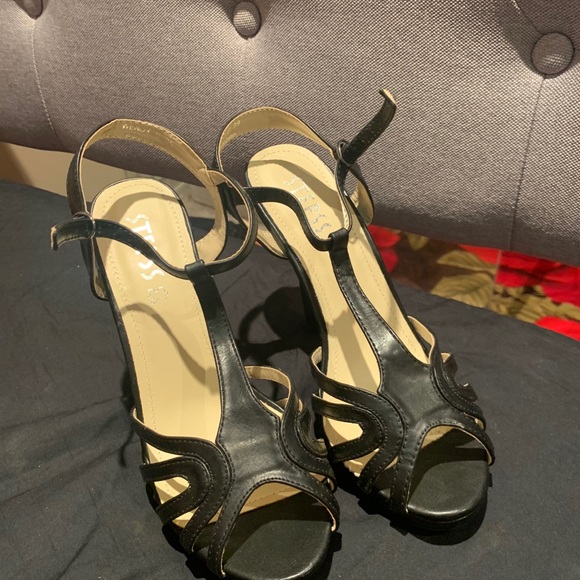 Black Strapped Heels - Picture 2 of 3